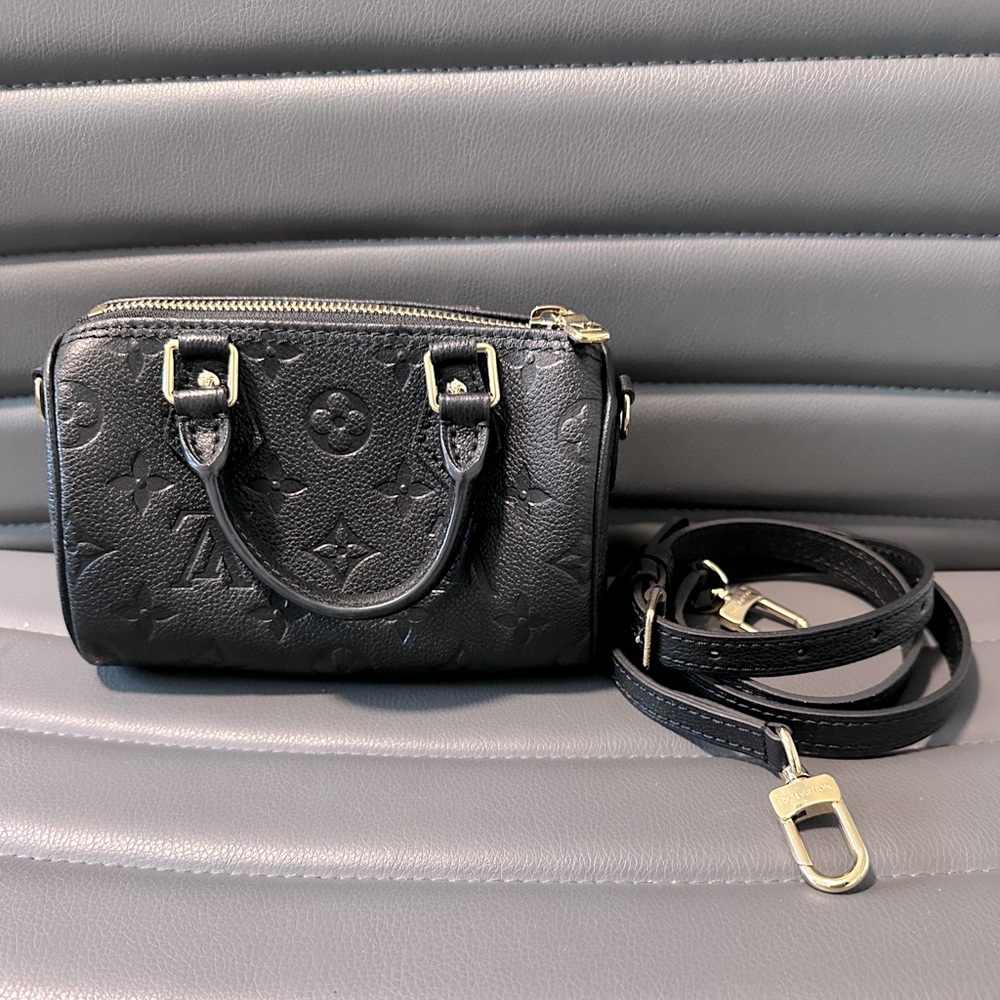 Louis Vuitton Nano Speedy Empreinte Black
